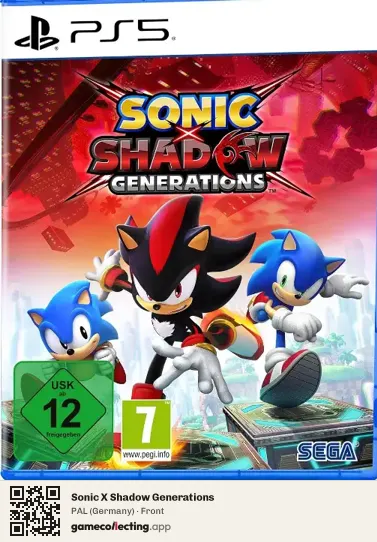 Sonic X Shadow Generations PlayStation 5, Germany box front