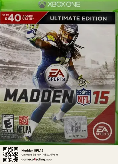 Madden NFL 15 Xbox One, NTSC box front