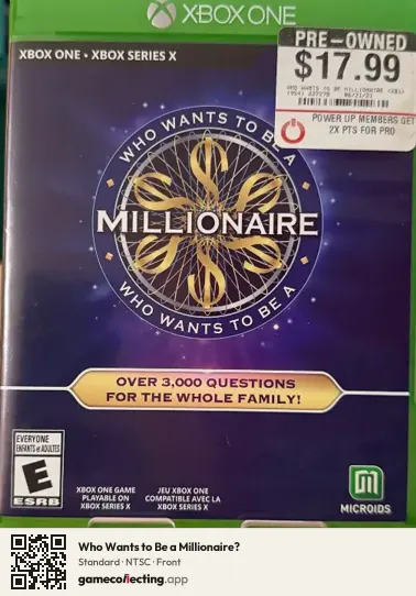 Who Wants to Be a Millionaire? Xbox One, NTSC box front