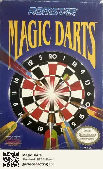 Magic Darts Nintendo Entertainment System, NTSC box front