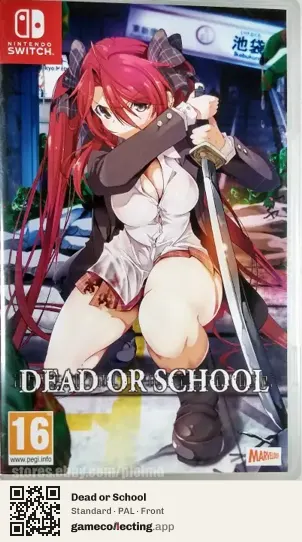 Dead or School Nintendo Switch, PAL box front