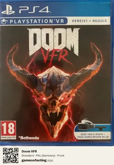 Doom VFR PlayStation 4, Germany box front