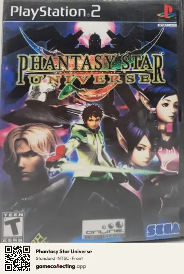 Phantasy Star Universe PlayStation 2, NTSC box front