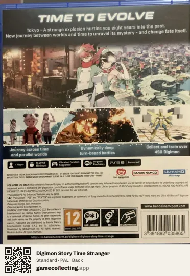 Digimon Story Time Stranger PlayStation 5, PAL box back