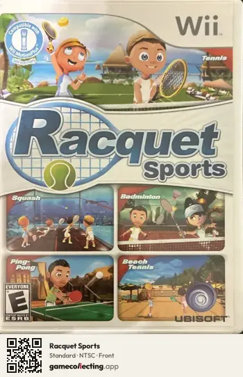 Racquet Sports Nintendo Wii, NTSC box front