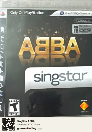 SingStar ABBA PlayStation 3, NTSC box front