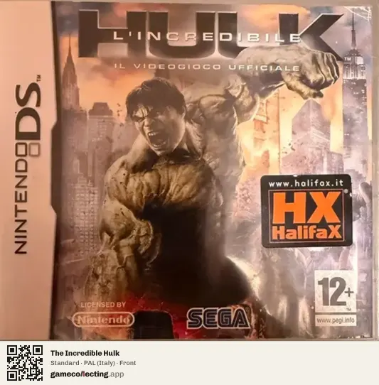 The Incredible Hulk Nintendo DS, Italy box front