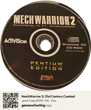 MechWarrior 2: 31st Century Combat Computer, PAL disc