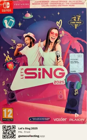 Let's Sing 2025 Nintendo Switch, PAL box front