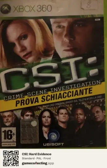 CSI: Hard Evidence Xbox 360, PAL box front