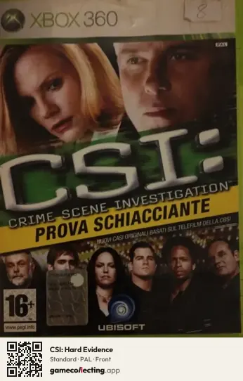 CSI: Hard Evidence Xbox 360, PAL box front