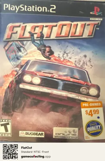 FlatOut PlayStation 2, NTSC box front