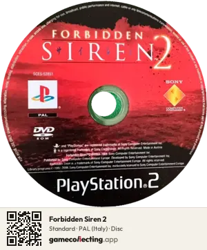 Forbidden Siren 2 PlayStation 2, PAL disc