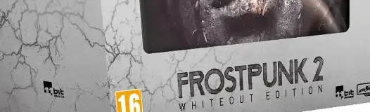 Frostpunk 2, the PEGI square on its front