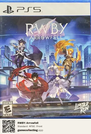 RWBY: Arrowfell PlayStation 5, NTSC box front