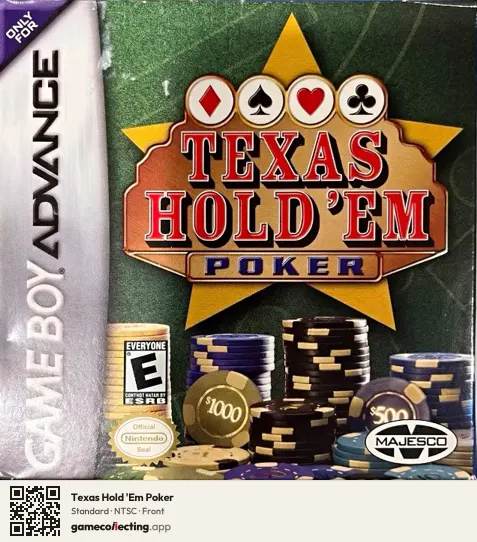 Texas Hold 'Em Poker Game Boy Advance, NTSC box front
