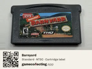 Barnyard Game Boy Advance, NTSC cartridge label