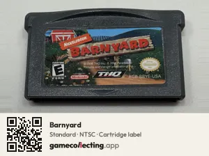 Barnyard Game Boy Advance, NTSC cartridge label