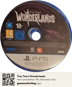 Tiny Tina's Wonderlands PlayStation 5, PAL disc