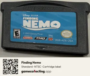 Finding Nemo Game Boy Advance, NTSC cartridge label