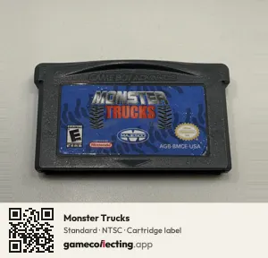 Monster Trucks Game Boy Advance, NTSC cartridge label