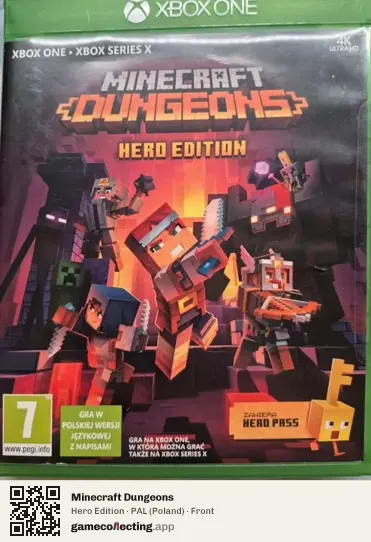 Minecraft Dungeons Xbox One, Poland box front