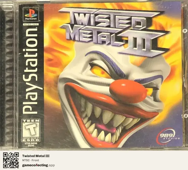 Twisted Metal III PlayStation, NTSC box front