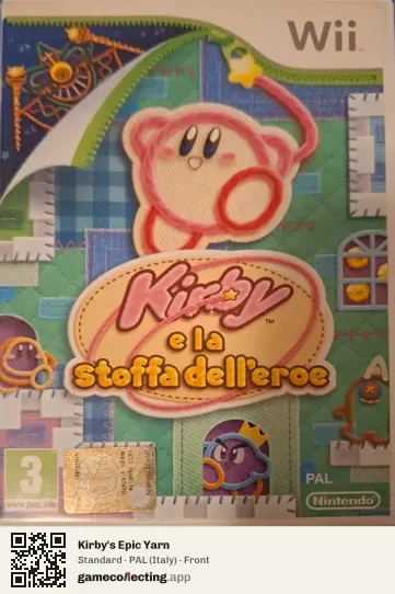 Kirby's Epic Yarn Nintendo Wii, Italy box front