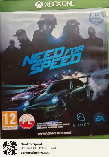 Need for Speed Xbox One, Poland box front