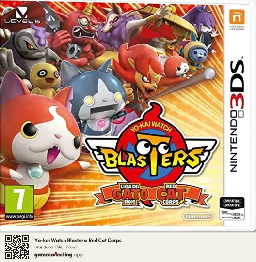 Yo-kai Watch Blasters: Red Cat Corps Nintendo 3DS, PAL box front