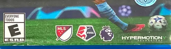 EA Sports FC 24, the ESRB box on its front