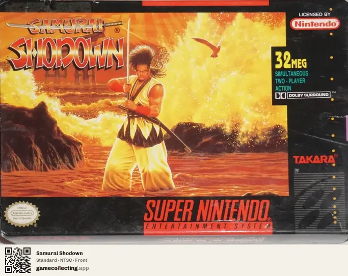 Samurai Shodown Super Nintendo Entertainment System, NTSC box front