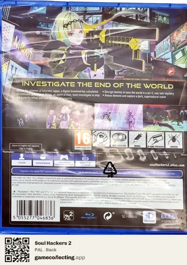 Soul Hackers 2 PlayStation 4, PAL box back
