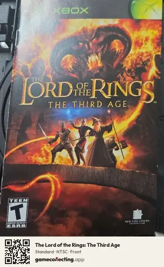 The Lord of the Rings: The Third Age Xbox, NTSC box front