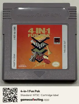 4-in-1 Fun Pak Game Boy, NTSC cartridge label