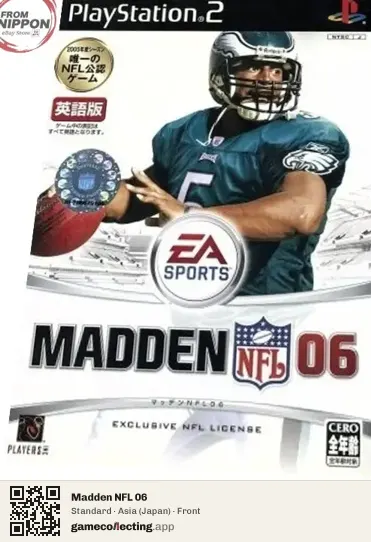 Madden NFL 06 PlayStation 2, Asia box front