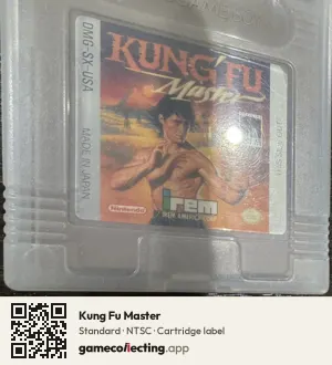 Kung Fu Master Game Boy, NTSC cartridge label