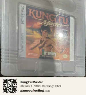 Kung Fu Master Game Boy, NTSC cartridge label