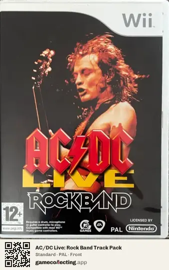 AC/DC Live: Rock Band Track Pack Nintendo Wii, PAL box front
