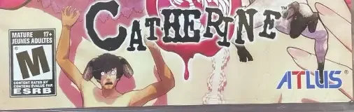 Catherine, the ESRB box on its front