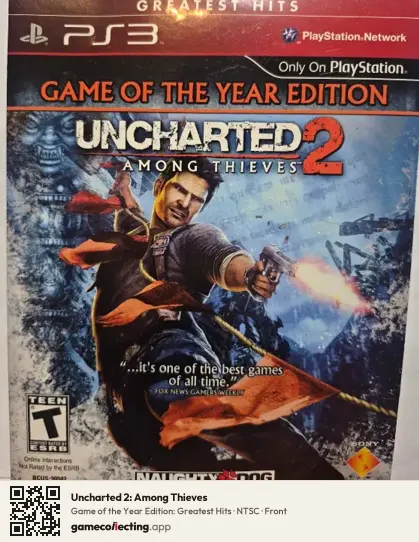 Uncharted 2: Among Thieves PlayStation 3, NTSC box front