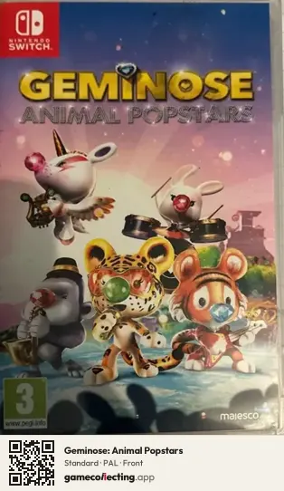 Geminose: Animal Popstars Nintendo Switch, PAL box front
