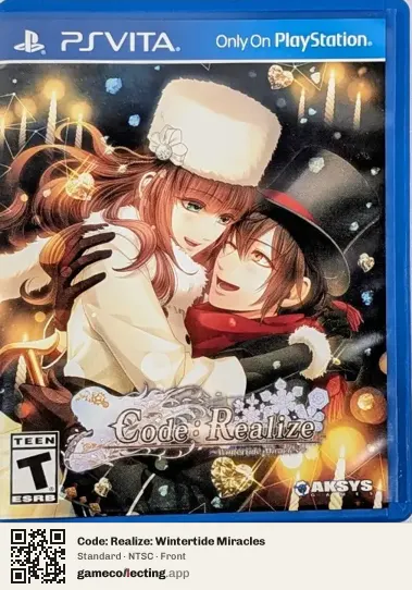 Code: Realize: Wintertide Miracles PlayStation Vita, NTSC box front