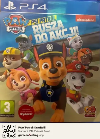 PAW Patrol: On a Roll! PlayStation 4, Poland box front