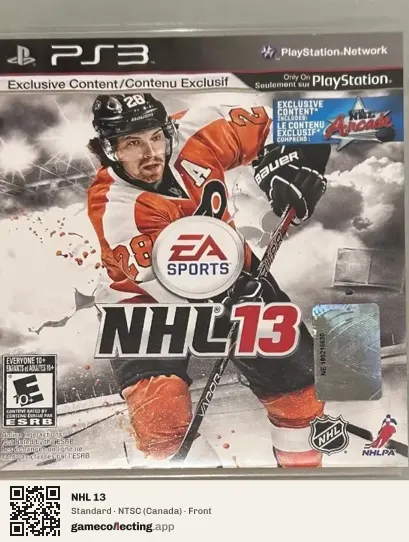 NHL 13 PlayStation 3, Canada box front