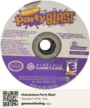 Nickelodeon Party Blast Nintendo GameCube, NTSC disc