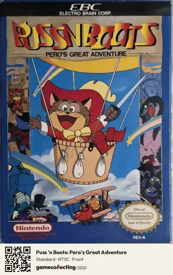 Puss 'n Boots: Pero's Great Adventure Nintendo Entertainment System, NTSC box front