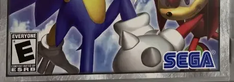 Sonic Heroes, the ESRB box on its front