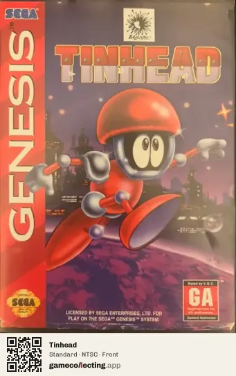 Tinhead Sega Mega Drive / Genesis, NTSC box front