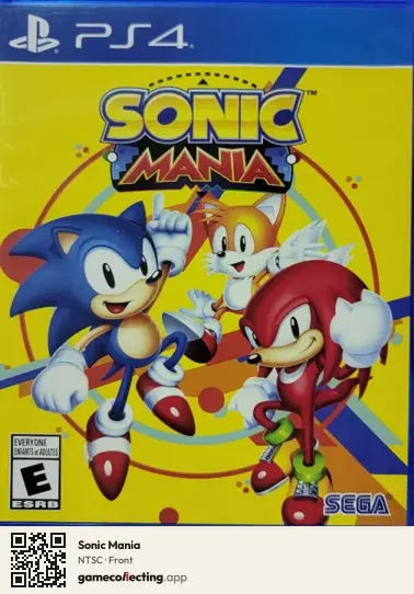 Sonic Mania PlayStation 4, NTSC box front